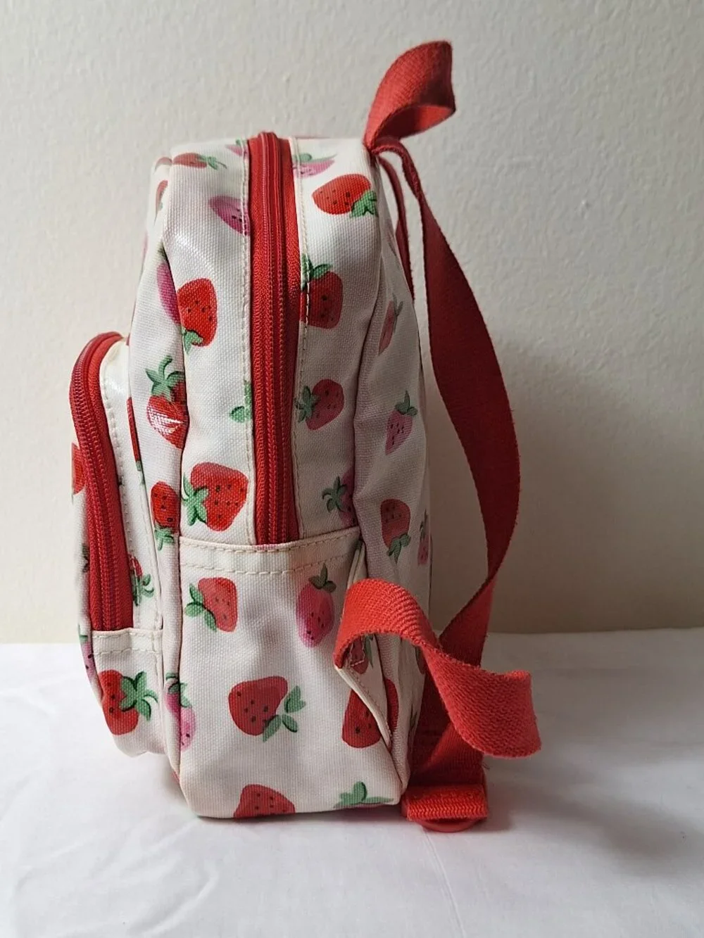 Cath Kidston Kids Strawberry Print Backpack in Red and Pink